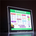 Nieuwe transparant Crystal Light Box Menu -bord